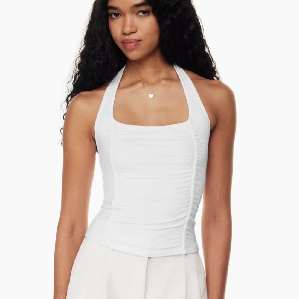 Aritzia White Halter Top
